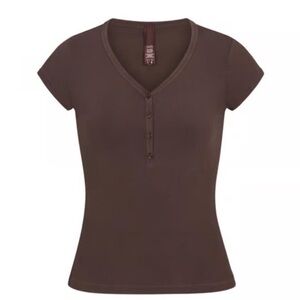 Skims New Vintage Henley - Cocoa